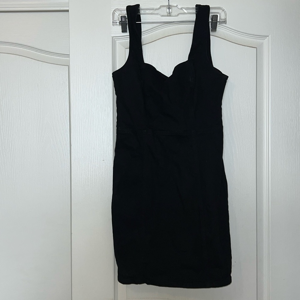 Black denim dress